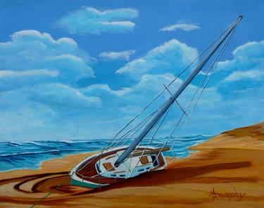 Print of Fine Art Sailboat Paintings by Anthony Dunphy