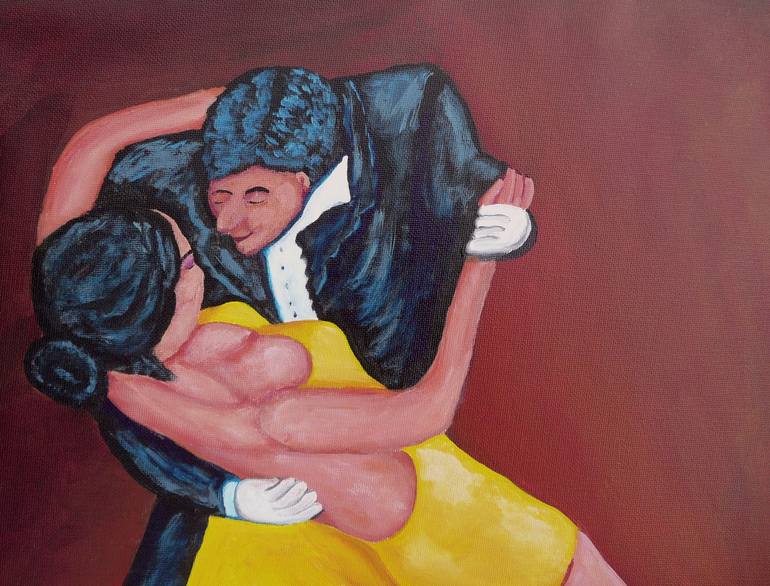 Original Figurative Love Painting by Anthony Dunphy