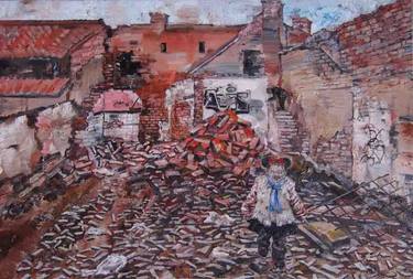 Original Figurative Cities Painting by Jelena Arandjelovic