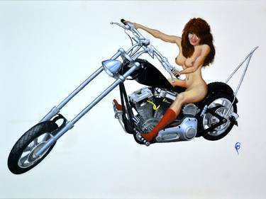 Print of Motorcycle Paintings by Charles Masi