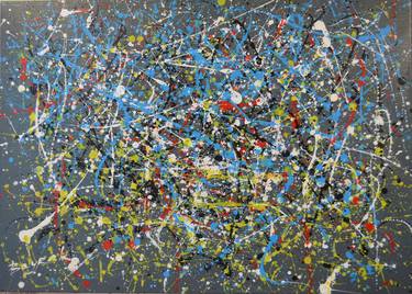 Bayrak Sergiy. Painting based on Jackson Pollock paintings, 50x70 cm. thumb