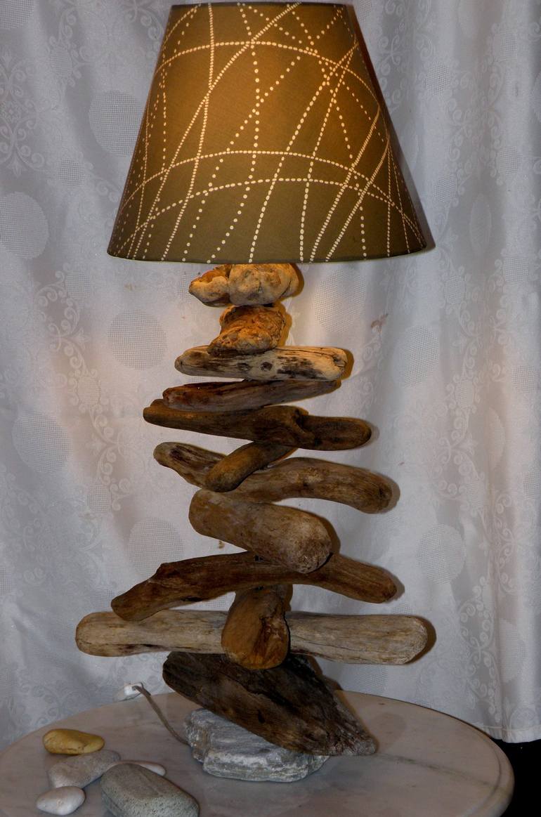 driftwood lampstand Sculpture by Ioanna Rizopoulou | Saatchi Art