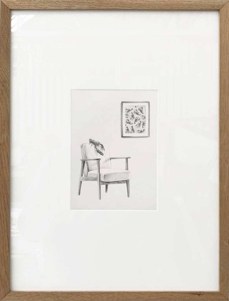 Original surrealism Interiors Drawing by Joshua Daniels