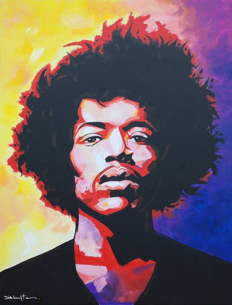 Famous People Classic Rock Spray Paint Art Rockstar Abstract Painting ...