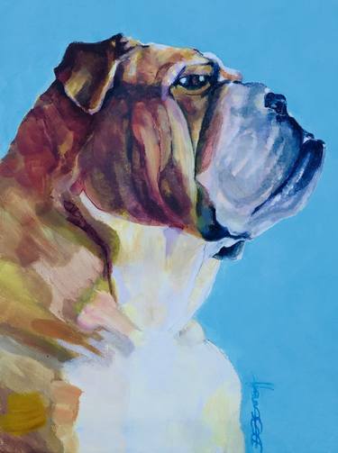 Original Contemporary Dogs Painting by Deb Bennett