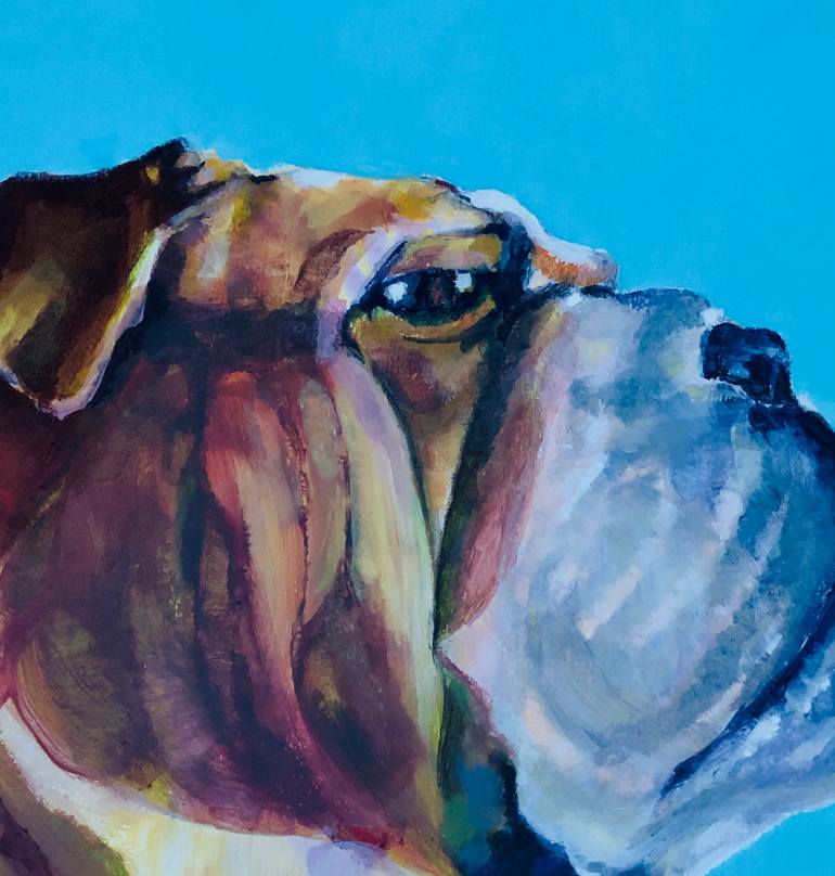 Original Contemporary Dogs Painting by Deb Bennett