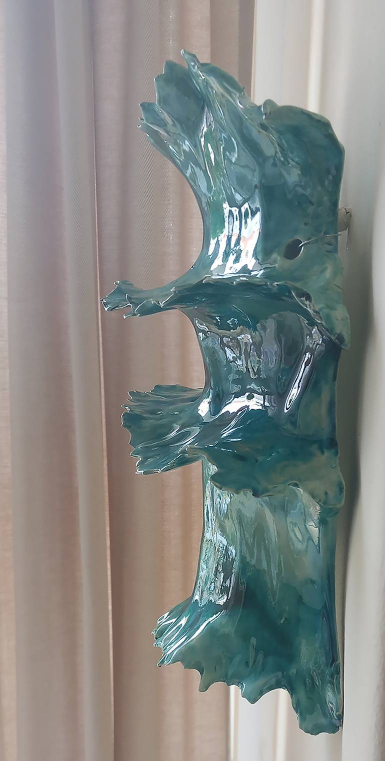 Original Abstract Seascape Sculpture by Alice Desert