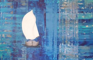 Original Conceptual Boat Paintings by Alice Desert