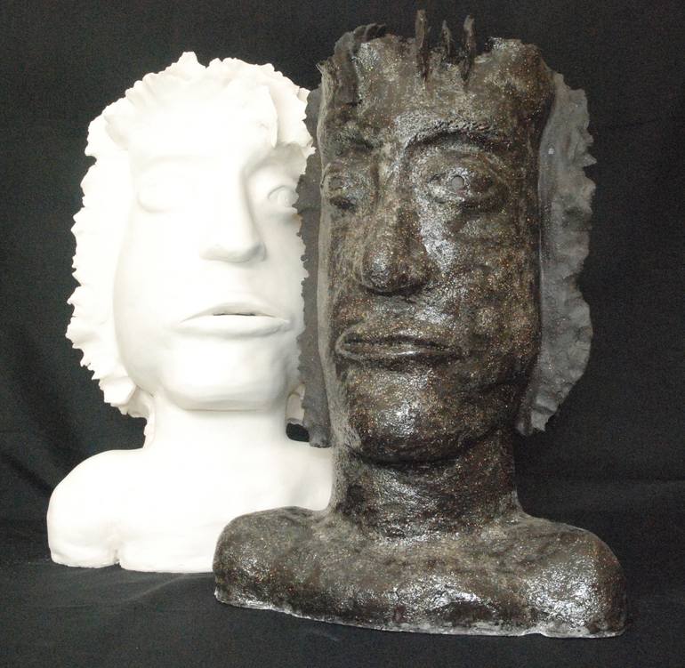 Original Dada Portrait Sculpture by Alice Desert