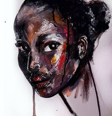 Original Expressionism Portrait Paintings by Agnes Bruck