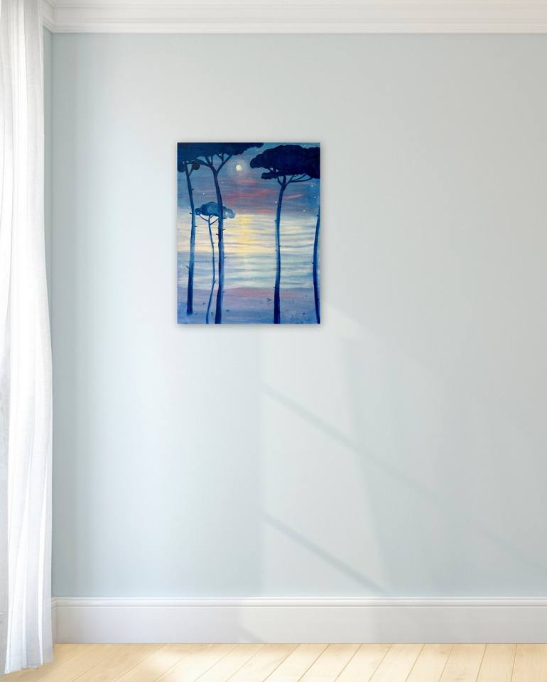 Original Contemporary Beach Painting by karen clark