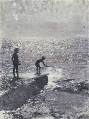 Original Expressionism Seascape Paintings by karen clark
