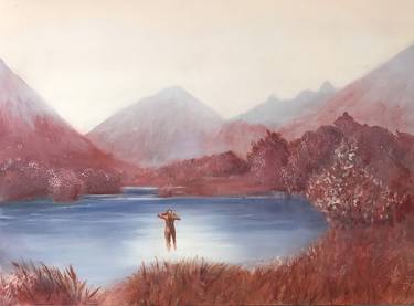 Original Figurative Landscape Paintings by karen clark