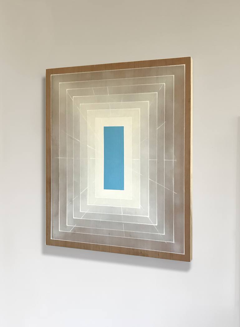 Original Abstract Geometric Painting by karen clark