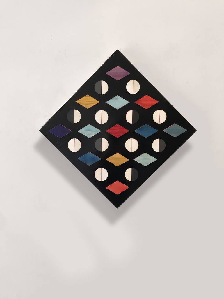 Original Abstract Geometric Collage by karen clark