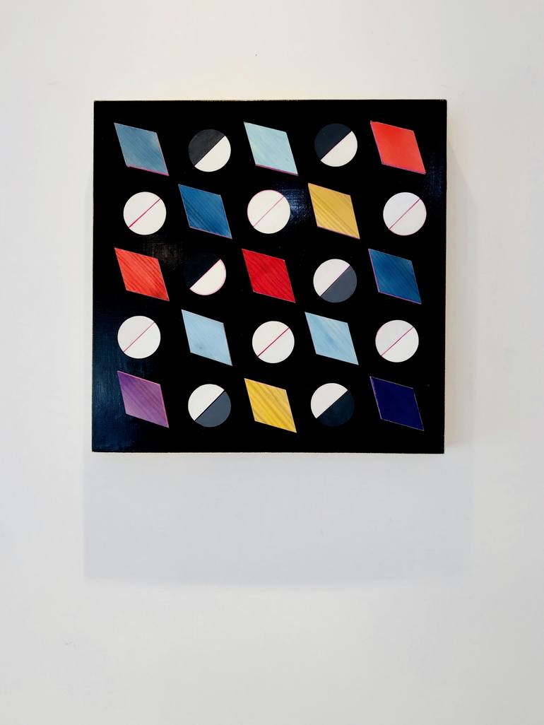 Original Abstract Geometric Collage by karen clark