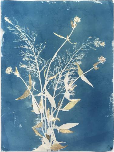 Saatchi Art Artist karen clark; Painting, “Blue Flow flowers” #art