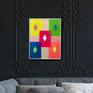 On a black wall