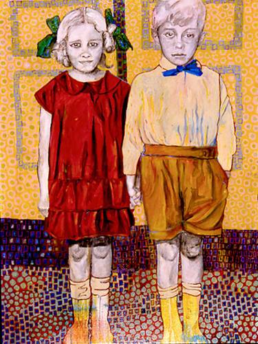 Original Expressionism Children Paintings by Toby Tover