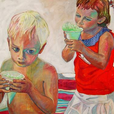Original Expressionism Children Paintings by Toby Tover