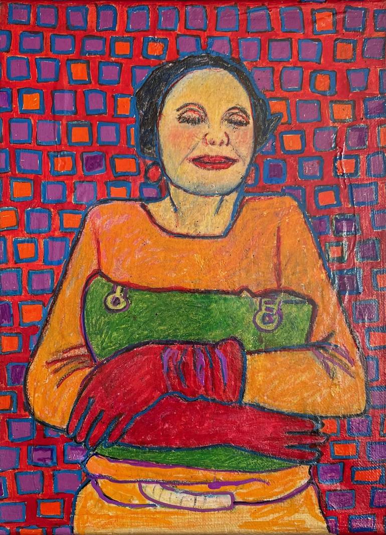 Original Expressionism Women Painting by Toby Tover