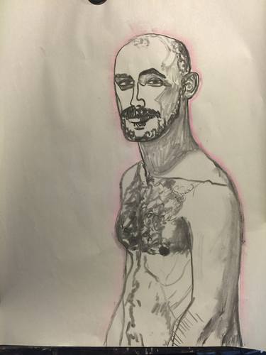 Original Figurative Men Drawing by Steve Mantinaos
