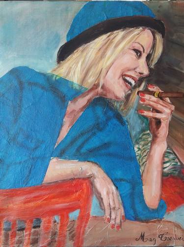 Original Figurative Portrait Painting by Magali Tramier