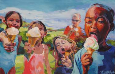 Original Figurative Kids Paintings by Jay Finger