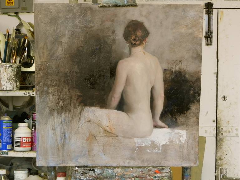 Original Figurative Nude Painting by Michael Alford