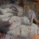 L'Heure Exquise, Ochre and Indigo by Michael Alford