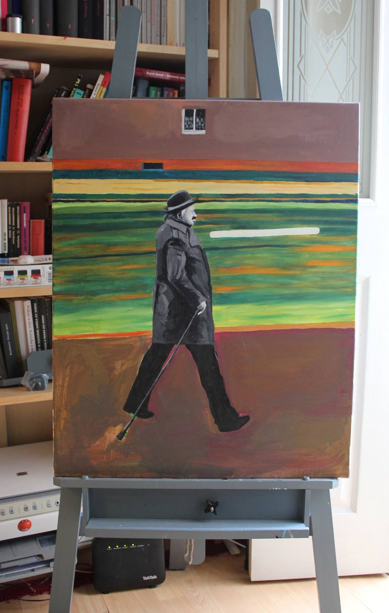 Original Modernism People Painting by GrażYna Wikierska