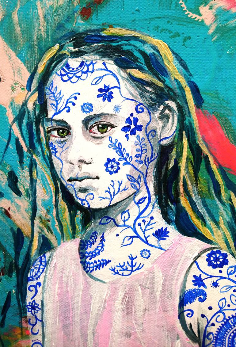 Original Conceptual People Painting by GrażYna Wikierska