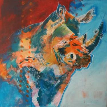 Original Abstract Expressionism Animal Paintings by Jaques de Bruyn