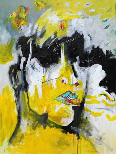 Original Abstract Expressionism Portrait Paintings by Jaques de Bruyn