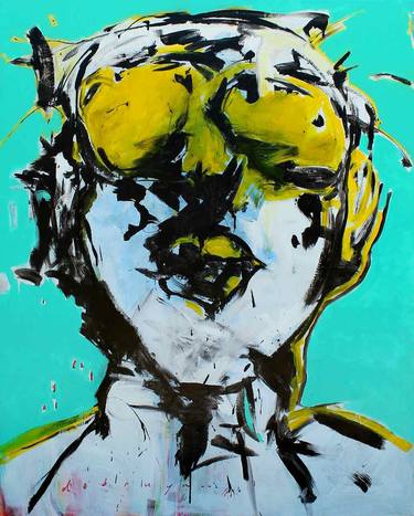 Original Abstract Portrait Paintings by Jaques de Bruyn