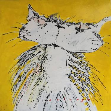 Print of Modern Cats Paintings by Jaques de Bruyn