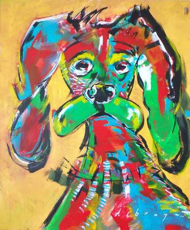 Original Modern Dogs Paintings by Jaques de Bruyn