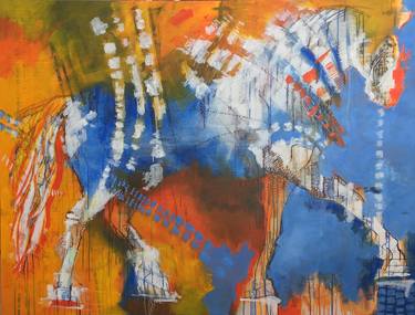 Original Abstract Animal Paintings by Jaques de Bruyn