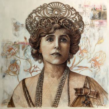 Original Art Deco People Mixed Media by Nicol Vacaru