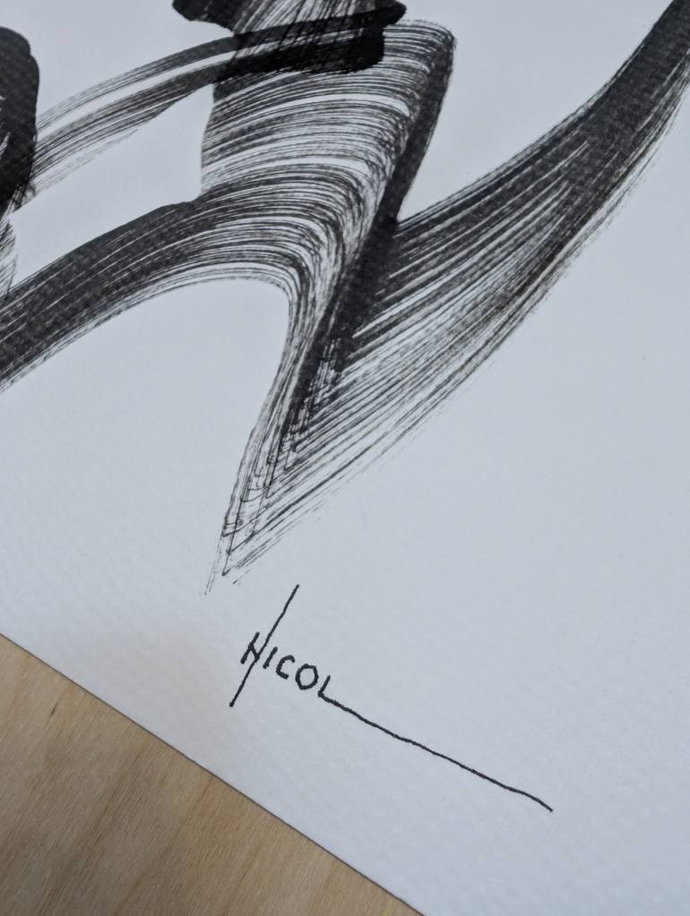 Original Minimalism People Drawing by Nicol Vacaru