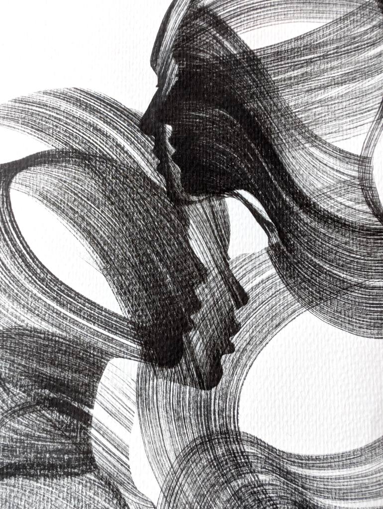 Original Minimalism People Painting by Nicol Vacaru