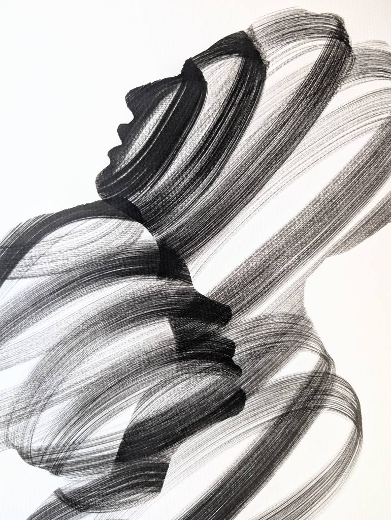 Original Minimalism People Painting by Nicol Vacaru