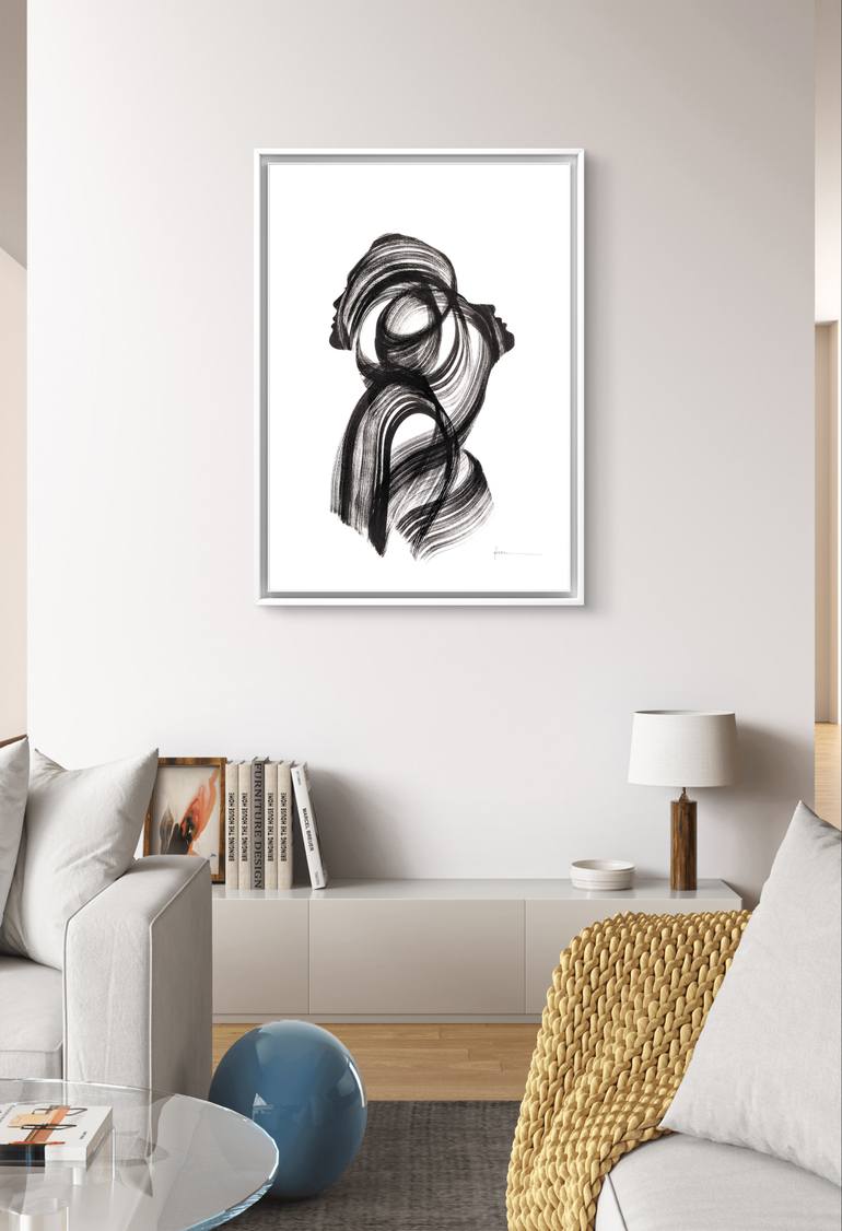 Original Minimalism People Painting by Nicol Vacaru