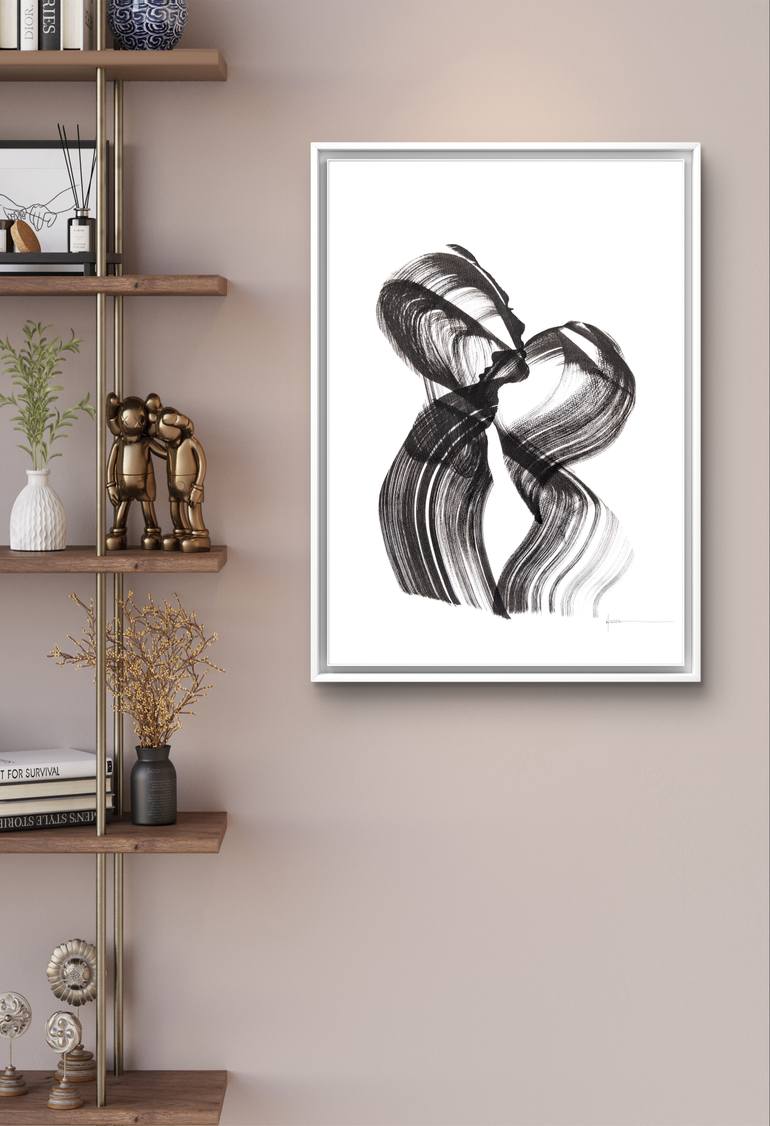 Original Minimalism People Painting by Nicol Vacaru