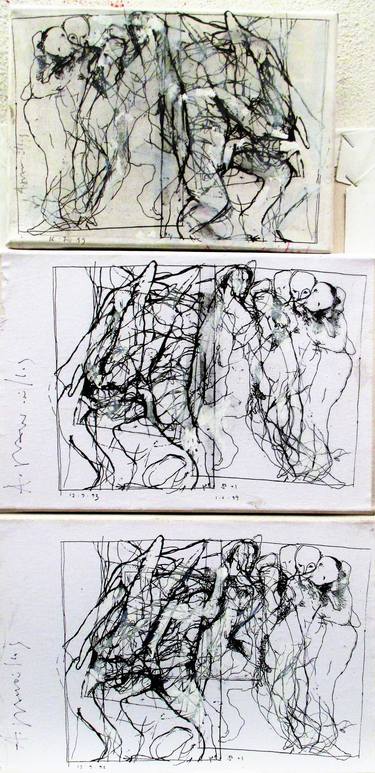 Print of Expressionism Body Drawings by Andreas Giannoutsos