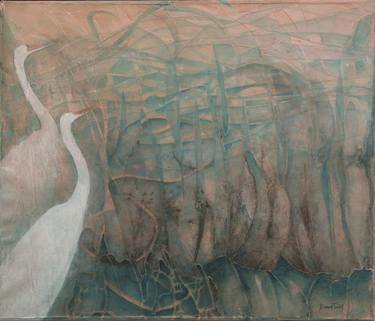 Original Abstract Expressionism Water Painting by Diane Trudel