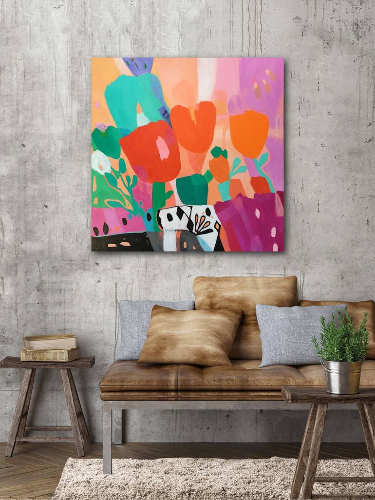 Original Art Deco Abstract Painting by Kaitlin Johnson