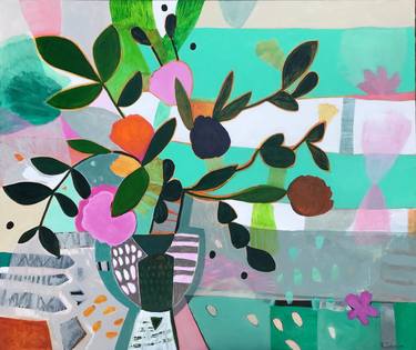 Original Abstract Floral Paintings by Kaitlin Johnson