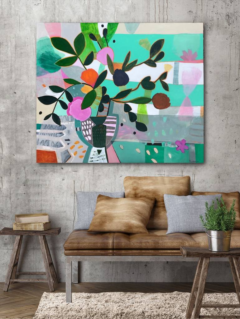 Original Abstract Floral Painting by Kaitlin Johnson