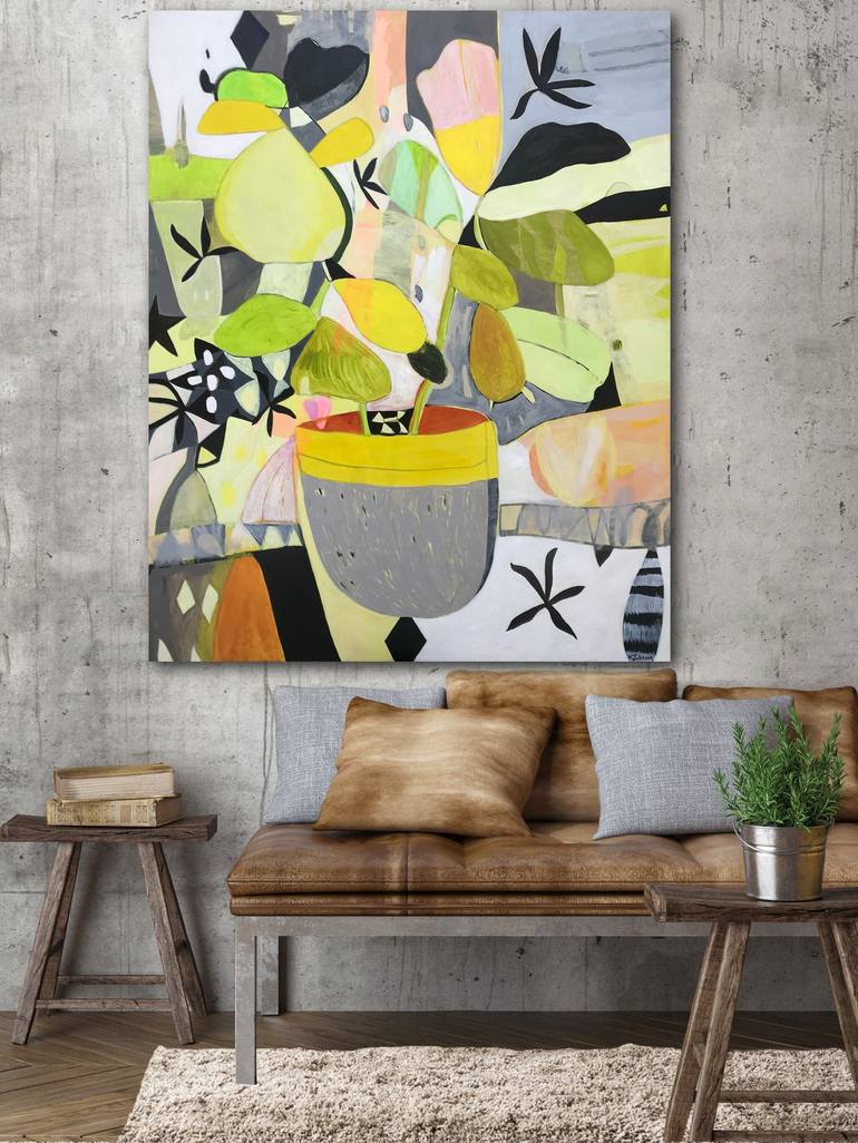 Original Abstract Floral Painting by Kaitlin Johnson